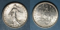 FRANZÖSISCHE MODERNE MÜNZEN 50 centimes 5e république (1959- ). Semeuse -