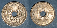 FRANZÖSISCHE MODERNE MÜNZEN 25 centimes 3e république (1870-1940). Lindauer -