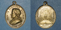 MEDAILLEN bronze Vatican. Pie IX (1846-1878). Concile oecuménique 1869, an XXIV. Médaille (traces d'argenture) -