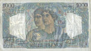 BANKNOTEN DER BANQUE DE FRANCE 1000 francs Banque de France. Billet. Minerve et Hercule, -