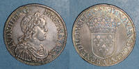 FRANZÖSISCHE KÖNIGLICHE MÜNZEN Louis XIV (1643-1715). 1/2 écu à la mèche courte Point -