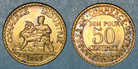 FRANZÖSISCHE MODERNE MÜNZEN 50 centimes 3e république (1870-1940). Chambre de commerce -
