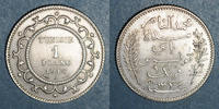 ALTE FRANZÖSISCHE KOLONIEN 1 franc Tunisie. Mohammed En-Naceur . 1916A -