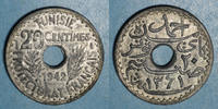 ALTE FRANZÖSISCHE KOLONIEN 20 centimes Tunisie. Ahmed II, bey (1348-1361H = 1929-1942). 1942 -