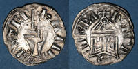 ANDERE FEUDALE MÜNZEN Denier Franche Comté. Archevêché de Besançon. Hugues III . estevenant, 6e type -