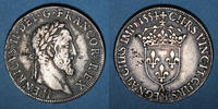 FRANZÖSISCHE KÖNIGLICHE MÜNZEN Teston Henri II (1547-1559). frappé au moulin de Paris, 3e type, -