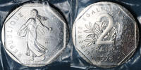 FRANZÖSISCHE MODERNE MÜNZEN 2 francs 5e république (1959- ). Semeuse 1978, essai en nickel -