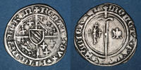 LOTHRINGEN Demi-gros Lorraine. Duché de Bar. René I . . Saint-Mihiel -