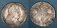 FRANZÖSISCHE KÖNIGLICHE MÜNZEN 11 sols Louis XIV (1643-1715). Monnayage particulier de Strasbourg. -