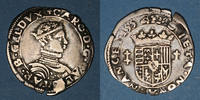 LOTHRINGEN teston Duché de Lorraine. Charles III (1545-1608). 1/4 au buste enfantin. Nancy -