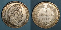 FRANZÖSISCHE MODERNE MÜNZEN 5 francs Louis Philippe (1830-1848). Lille -