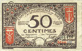 FRANZÖSISCHE NOTSCHEINE 50 centimes Nice (06). Chambre de Commerce. Billet. 25.4.1917, série 112 -