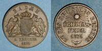 KAISERREICH MÜNZEN Gedenkkreuzer Bade. Frédéric I, grand duc (1856-1907). 1 -