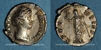RÖMISCHE KAISERZEIT Denier Faustine mère, épouse d'Antonin le Pieux ( 141). . Rome, R/: Junon -