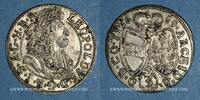 EUROPA 3 kreuzer Autriche. Léopold I (1657-1705). Hall -