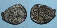 BYZANZ follis Empire byzantin. Justinien II, 1er règne (685-695). 1/2 . Constantinople, 685-686 -