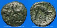 KELTISCHE MÜNZEN Bronze Aulerques Eburovices. Région d'Evreux. aux animaux affrontés, 2e moitié du 1er s. AC -