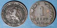 EUROPA 1 cent Pays Bas. Guillaume III (1849-1890). -