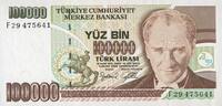 ANDERE AUSLÄNDISCHE SCHEINE Turquie. 100 000 lires 1970 -