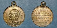 ELSAß Alsace. Strasbourg. Guerre de 1870 - Le général Uhrich. Médaille laiton avec avec son illet -
