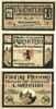 DEUTSCHLAND - NOTGELDSCHEINE (1914-1923) K -Z 10 pf Lauenstein. Gemeinde. Série de 3 billets. 25 pf juin 1921, 50 pf n. d. -