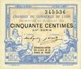 FRANZÖSISCHE NOTSCHEINE 50 centimes Lyon (69). Chambre de Commerce. Billet. 29.7.1920, 24e série -
