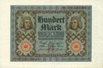 DEUTSCHLAND 100 mark Allemagne. Billet. H, série T -