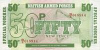 ANDERE AUSLÄNDISCHE SCHEINE 50 pence Grande Bretagne. Armée britannique. -