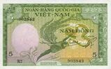 ANDERE AUSLÄNDISCHE SCHEINE Vietnam du Sud. Banque Nationale du Vietnam. 5 dong -