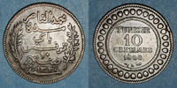 ALTE FRANZÖSISCHE KOLONIEN 10 centimes Tunisie. Mohammed En-Naceur . 1908A -