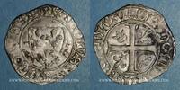 FRANZÖSISCHE KÖNIGLICHE MÜNZEN Blanc Charles VI (1380-1422). guénar à l'O rond, 2e émission . La Rochelle -
