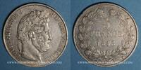 FRANZÖSISCHE MODERNE MÜNZEN 5 francs Louis Philippe (1830-1848). Strasbourg -