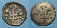 ELSAß Pfennig Strasbourg. Municipalité. au lis sur croix de Malte cantonnée de 2 globules (16-17e) -