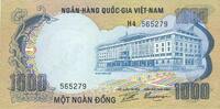 ANDERE AUSLÄNDISCHE SCHEINE Vietnam du Sud. Banque Nationale du Vietnam. 1000 dong -