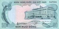 ANDERE AUSLÄNDISCHE SCHEINE Vietnam du Sud. Banque Nationale du Vietnam. 50 dong -