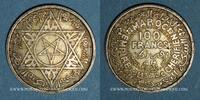ALTE FRANZÖSISCHE KOLONIEN 100 francs Maroc. Mohammed V (1346-1380H). -