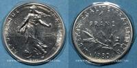 FRANZÖSISCHE MODERNE MÜNZEN 1 franc 5e république (1959- ). Semeuse -