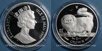EUROPA Ile de Man. Elisabeth II (1952-2022). 1 couronne (PTL 999. 31,10 g) -