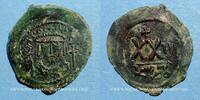 BYZANZ follis Empire byzantin. Phocas (602-610). 1/2 . Cyzique, 2e officine. 603-604 -
