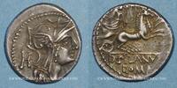 RÖMISCHE REPUBLIK Denier République romaine. D. Silanus L. f. (vers 91 AC). -