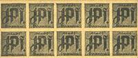 DEUTSCHLAND - NOTGELDSCHEINE (1914-1923) K -Z 1 pf Passau. Stadt. Billets, 10 x n. d. Carton jaune-gris -