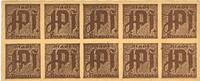DEUTSCHLAND - NOTGELDSCHEINE (1914-1923) K -Z 1 pf Passau. Stadt. Billets, 10 x n. d. Carton jaunâtre -