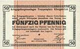 DEUTSCHLAND - KRIEGSGEFANGENENLAGER (1914-1918) 50 pf Allemagne. Königsbrück. Kriegsgefangenenlager - Truppenplatz Königsbrück. Billet. -