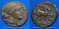 GRIECHISCHE MÜNZEN Ae Eolide. Cymé. Puqas, magistrat. Ae, 250-190 AC -