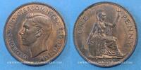 EUROPA 1 penny Grande Bretagne. Georges VI (1936-1952). -