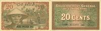 EHEMALIGE FRANZÖSISCHE KOLONIEN 20 cents Indochine. . Gouvernement général -