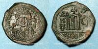 BYZANZ Follis Empire byzantin. Maurice Tibère (582-602). . Théopoulis, 586-587 -