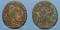 RÖMISCHE KAISERZEIT Follis Maxence (306-312). . Ostie, 3e officine, 309-312. R/: Castor et Pollux -