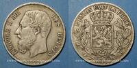 EUROPA 5 francs Belgique. Léopold II (1865-1909). Position A -