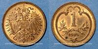 EUROPA 1 heller Autriche. François Joseph I (1848-1916). -